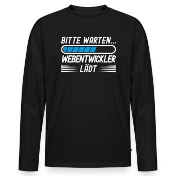 Webentwickler Programmierer UI/UX-Designer - Männer Premium Bio Langarmshirt - Schwarz - Vorne - Nico (187cm)