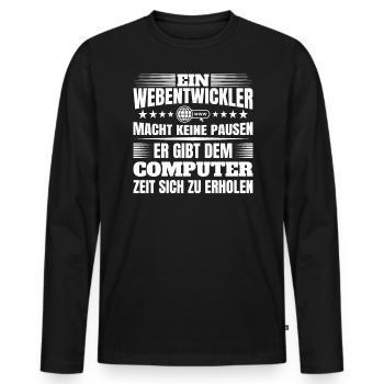 Webentwickler Programmierer UI/UX-Designer - Männer Premium Bio Langarmshirt - Schwarz - Vorne - Nico (187cm)