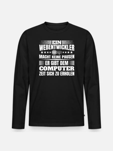 Webentwickler Programmierer UI/UX-Designer - Männer Premium Bio Langarmshirt - Schwarz