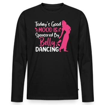 Funny Belly Dancer, Belly Dancing Quotes Dancer - Men's Premium Organic Long Sleeve Shirt - black - Front - Nico (187cm)