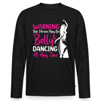 Citations de danse drôles Danseur drôle Raqs sharqi Swing - T-shirt manches longues Premium bio Homme - noir - Devant - Nico (187cm)