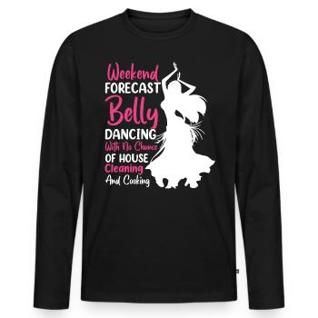 Funny Belly Dancer, Women Dancer Belly Dancing - Männer Premium Bio Langarmshirt - Schwarz - Vorne - Nico (187cm)