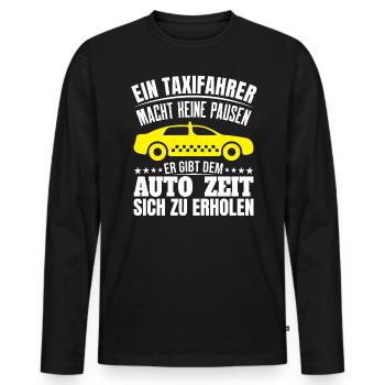 Taxifahrer Fahrzeugpflege und Wartung - Männer Premium Bio Langarmshirt - Schwarz - Vorne - Nico (187cm)