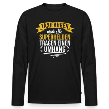 Taxifahrer Kundenservice und Kommunikation - Männer Premium Bio Langarmshirt - Schwarz - Vorne - Nico (187cm)