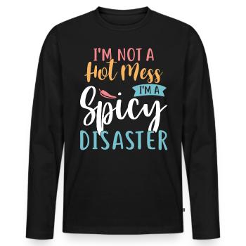 Funny Quotes And Jokes Humor And Laughter - Männer Premium Bio Langarmshirt - Schwarz - Vorne - Nico (187cm)