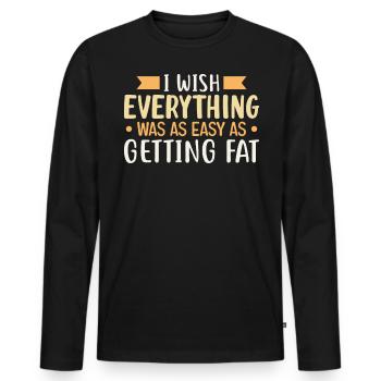 Citations et blagues drôles Dictons hilarants et humour - T-shirt manches longues Premium bio Homme - noir - Devant - Nico (187cm)