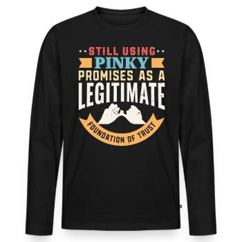 Funny Quotes And Jokes Comedy And Laughter - Männer Premium Bio Langarmshirt - Schwarz - Vorne - Nico (187cm)