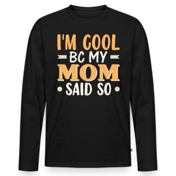Citations et blagues drôles Dictons hilarants et humour - T-shirt manches longues Premium bio Homme - noir - Devant - Nico (187cm)