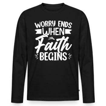 Citations et blagues drôles Dictons hilarants et humour - T-shirt manches longues Premium bio Homme - noir - Devant - Nico (187cm)