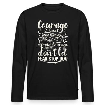 Citations et blagues drôles Dictons hilarants et humour - T-shirt manches longues Premium bio Homme - noir - Devant - Nico (187cm)