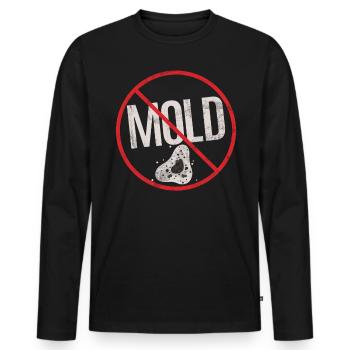 Avertissement de sensibilisation à l’allergie aux moisissures Allergique - T-shirt manches longues Premium bio Homme - noir - Devant - Nico (187cm)