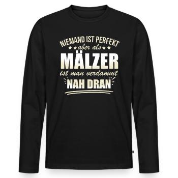 Lustige Mälzer Beruf Arbeit Zitate Verarbeitung - Men's Premium Organic Long Sleeve Shirt - black - Front - Nico (187cm)
