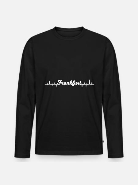 Frankfurt Rhythm - Men's Premium Organic Long Sleeve Shirt - black