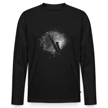 Geschenk Saxophonist Saxophon Tenor Shirt - Männer Premium Bio Langarmshirt - Schwarz - Vorne - Nico (187cm)