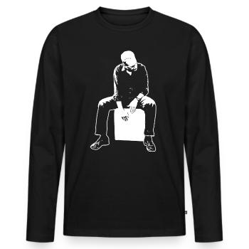 Cachon Joueur Kachon Cadeau Karon T-shirt - T-shirt manches longues Premium bio Homme - noir - Devant - Nico (187cm)