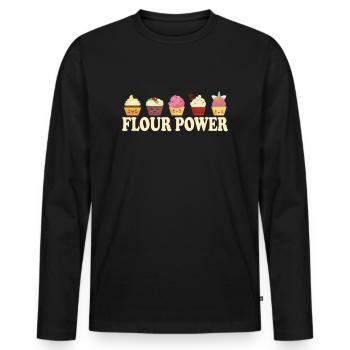 Boulanger drôle et le cadeau de boulanger amateur - T-shirt manches longues Premium bio Homme - noir - Devant - Nico (187cm)