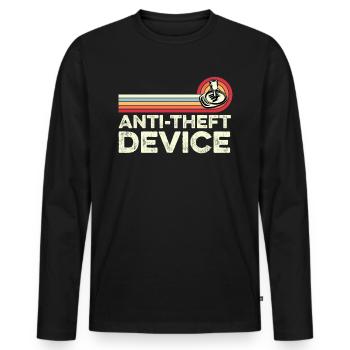 Anti Theft Device Funny Gearbox Manual - Men's Premium Organic Long Sleeve Shirt - black - Front - Nico (187cm)