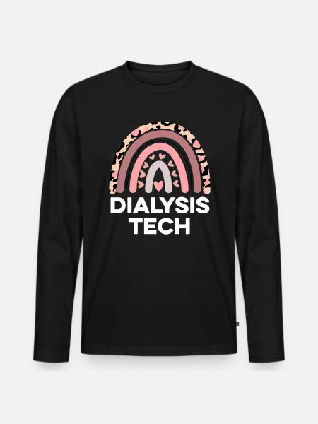 Dialyse-Tech-Dialyse-Krankenschwester Wertschätzung Lustig - Männer Premium Bio Langarmshirt - Schwarz