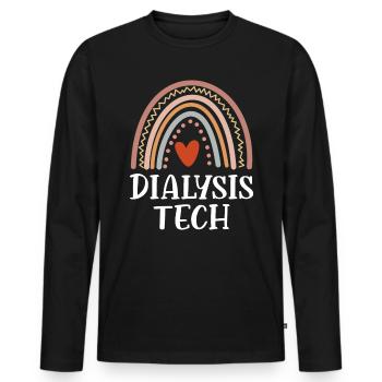 Dialyse Tech Care Tech Dialysetechniker Lustig - Männer Premium Bio Langarmshirt - Schwarz - Vorne - Nico (187cm)