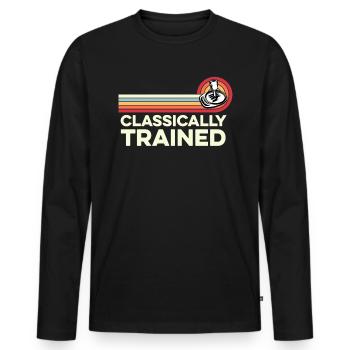 Manuel de transmission manuelle de formation classique - T-shirt manches longues Premium bio Homme - noir - Devant - Nico (187cm)