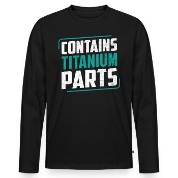 Lustige Chiropraktik Wirbelsäule Skoliose Lendenwirbelsäule - Männer Premium Bio Langarmshirt - Schwarz - Vorne - Nico (187cm)