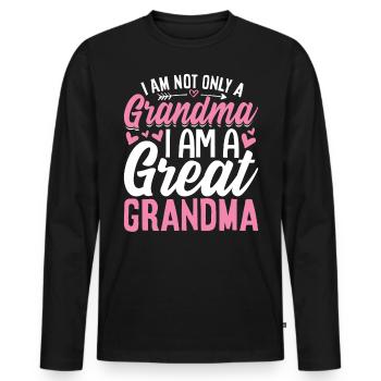 I'm a Great Grandma Funny Grandma Gigi Mamaw - Men's Premium Organic Long Sleeve Shirt - black - Front - Nico (187cm)