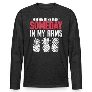 Infertility Vitro Fertilization IVF Egg Retrieval - Men's Premium Organic Long Sleeve Shirt - heather anthracite - Front - Nico (187cm)