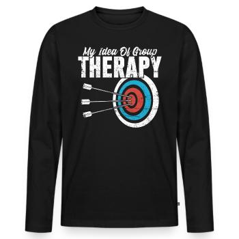 Funny Archery Arrow Recurve Bow Hunting Archery - Men's Premium Organic Long Sleeve Shirt - black - Front - Nico (187cm)