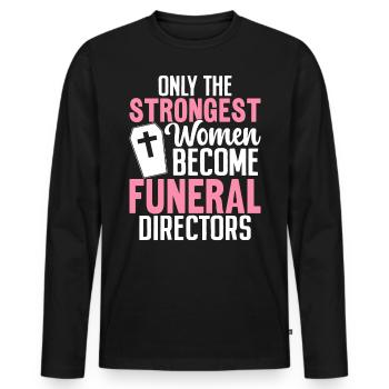 Funeral Director Funny Embalming Funeral - Men's Premium Organic Long Sleeve Shirt - black - Front - Nico (187cm)