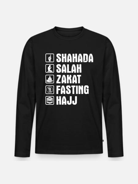 Muslim Gift for Muslims Islamic Religion Islam - Men's Premium Organic Long Sleeve Shirt - black