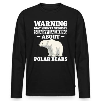 Lustige Eisbären Bedrohte Spezies Arktis - Männer Premium Bio Langarmshirt - Schwarz - Vorne - Nico (187cm)