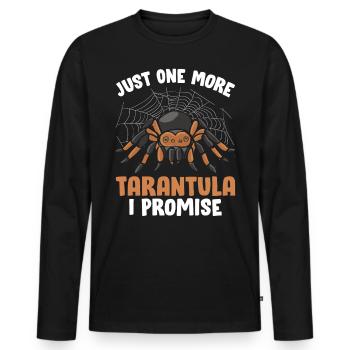Juste une tarentule de plus arachnide exotique poilu - T-shirt manches longues Premium bio Homme - noir - Devant - Nico (187cm)