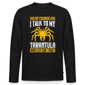 Tarentule Entomologie Arachnide Animaux exotiques Drôle - T-shirt manches longues Premium bio Homme - noir - Devant - Nico (187cm)