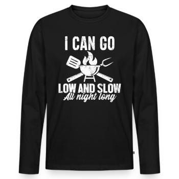 Lustiges BBQ Grillen Pitmaster Fleisch Räuchern - Männer Premium Bio Langarmshirt - Schwarz - Vorne - Nico (187cm)