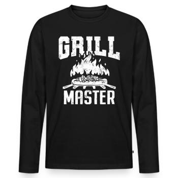 Grill Master Lustiges BBQ Grillen Pitmaster - Männer Premium Bio Langarmshirt - Schwarz - Vorne - Nico (187cm)