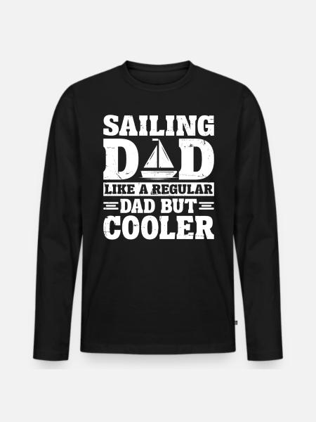 Sømand Far Sjov Definition Cruiser Sejler Far - Premium økologisk langærmet T-shirt til mænd - sort