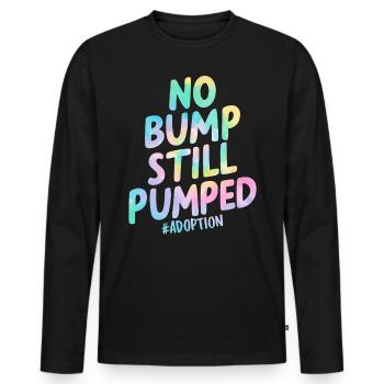 Keine Beule Immer noch Welpe Lustige Adoption Tie Dye - Männer Premium Bio Langarmshirt - Schwarz - Vorne - Nico (187cm)