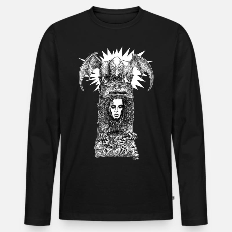Totem - Männer Premium Bio Langarmshirt - Schwarz