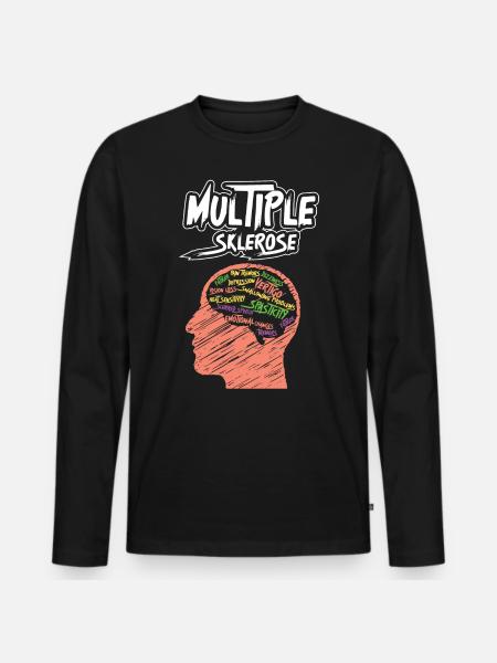 Multiple Sklerose, Bewusstsein - Männer Premium Bio Langarmshirt - Schwarz