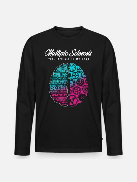 Multiple Sclerosis Bewusstsein - Männer Premium Bio Langarmshirt - Schwarz