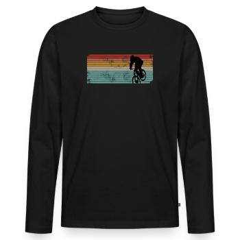 VTT VTT VTT - T-shirt manches longues Premium bio Homme - noir - Devant - Nico (187cm)