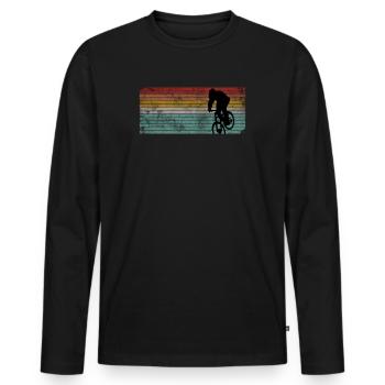 VTT VTT VTT - T-shirt manches longues Premium bio Homme - noir - Devant - Nico (187cm)