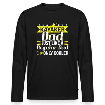 Kajak - Männer Premium Bio Langarmshirt - Schwarz - Vorne - Nico (187cm)
