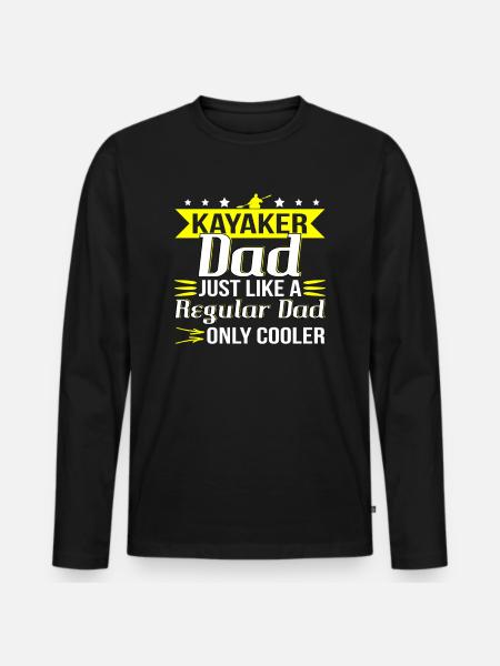 Kajak - Männer Premium Bio Langarmshirt - Schwarz