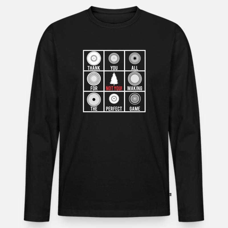 Disc Golf Lustiger Discgolf Spruch Discgolfer - Männer Premium Bio Langarmshirt - Schwarz