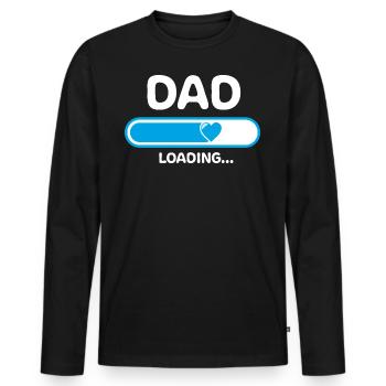Dad Vater Glückwunsch Geschenkideen - Männer Premium Bio Langarmshirt - Schwarz - Vorne - Nico (187cm)