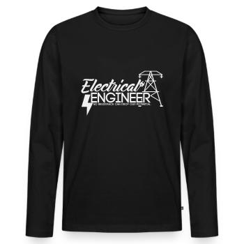 Electrical engineer - Men's Premium Organic Long Sleeve Shirt - black - Front - Nico (187cm)