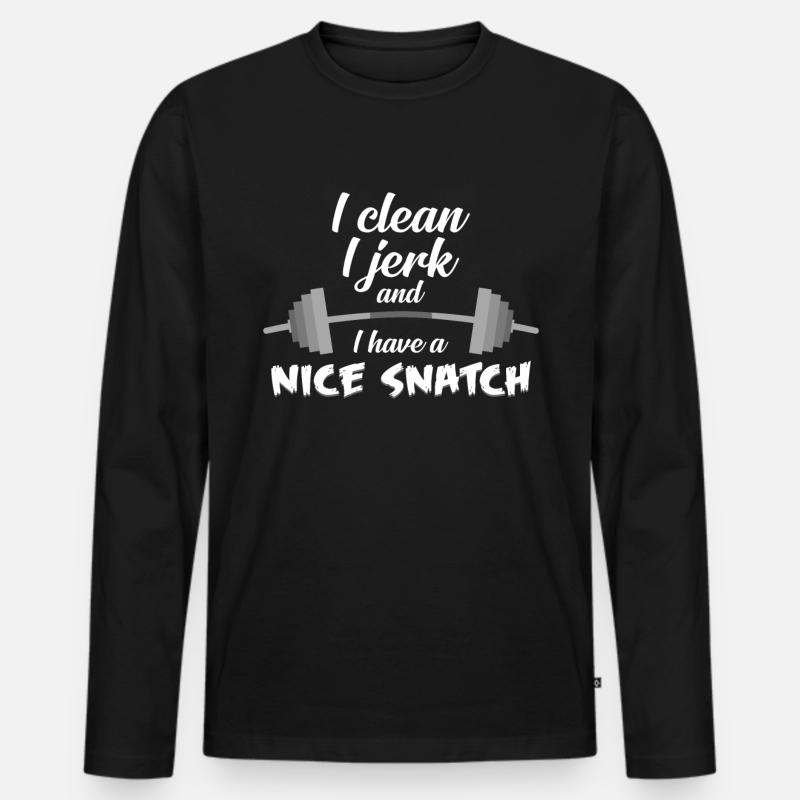 Gym - Männer Premium Bio Langarmshirt - Schwarz