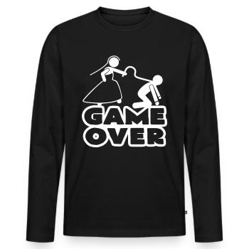 Junggesellenabschied - Männer Premium Bio Langarmshirt - Schwarz - Vorne - Nico (187cm)