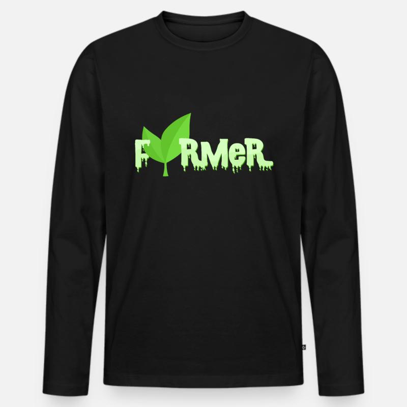 Bauer - Männer Premium Bio Langarmshirt - Schwarz